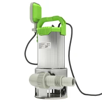 Outsunny Bomba Sumergible de 1100 W para Aguas Sucias con Caudal de 18.000 l/h y Control Automático Mediante Flotador(m-11)