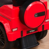 HOMCOM Carro Andador para Crianças Mercedes G350 com Buzina Capô Removível Encosto e Suporte de Proteção 85,5x40,5x95 cm Vermelho(m-9)