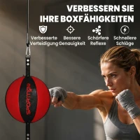 SPORTNOW Stelaż do treningu double-end z linką bungee, regulowaną klamrą, montaż Clip-on(m-6)