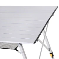 Outsunny picknick klaptafel, klaptafel, in hoogte verstelbare campingtafel, incl. Draagtas, aluminium, zilver, 120 x 70 x 58-73 cm, klaptafel, campingtafel, klaptafel, in hoogte verstelbaar draagtas aluminium | Aosom.de(m-8)