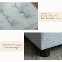 PawHut Huisdierbank hondenbed hondenmat hondenbank met mat opbergruimte natuurlijk hout + pluche(m-7)