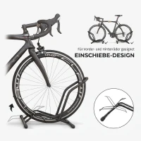 SPORTNOW Fietsstandaard van staal voor fietsen, vrijstaand, geschikt voor banden tot 85 mm, 59 x 41 x 38 cm, zwart(m-4)