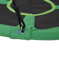 HOMCOM Altalena da Giardino con Rete Traspirante per Bambini Φ100x4.5cm Verde(m-9)