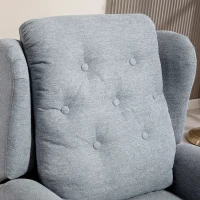 HOMCOM Poltrona Relax Reclinável Elétrica Poltrona Elevatória com Encosto Alto Capitonê Controlo Remoto 85x91x103 cm Cinza(m-8)
