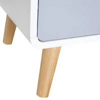 HOMCOM Wooden Bedside Table End Nightstand With Drawer Wood Lamp Desk Storage Unit Bedroom Scandinavian Nordic Style(m-8)