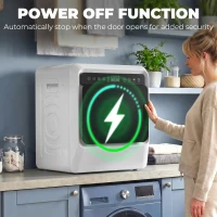 HOMCOM 5kg Vented Tumble Dryer, 1000W Compact Tumble Dryer with Smart Drying, Freestanding Stackable Clothes Drying Machine(m-8)