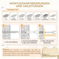 PawHut Kletterstufen, Kletterwand, Katzentreppe, 4-tlg. Set, mit Kratzbaum, Hängematte, beige+cremeweiß, 40 x 28 x 73cm(m-7)