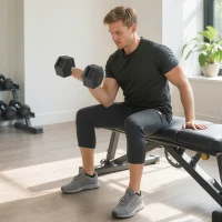 HOMCOM hexagon dumbbell gietijzeren dumbbell rubberen dumbbell handvat gekartelde gewichten metaal rubber zwart 1 x 15 KG(m-2)