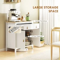 HOMCOM Farmhouse Style Sideboard - White(m-4)