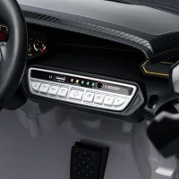 AIYAPLAY Carro Elétrico para Crianças Lamborghini 12V Controlo Remoto Faróis Buzina Arranque Lento e Música MP3 114,5x64x45,5 cm Cinza(m-9)