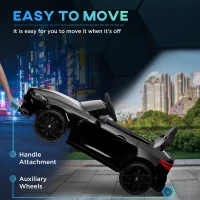 AIYAPLAY 12V BMW Licensed Kids Car, with Easy Transport, Remote Control, Suspension, Music, Horn, LED Lights, Black(m-5)