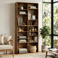 HOMCOM 640 CD Storage Tower - Rustic Brown(m-8)
