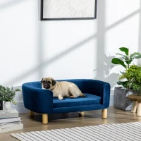 PawHut Cuccia per Cani da Interni, Divano per Gatti o Cani di Taglia Piccola Max. 10kg, Blu(m-10)