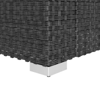 Outsunny 5 Seater Rattan Garden Furniture Set with Wide Armrests, Cushions, Pillows for Patio, Dark Grey(m-12)