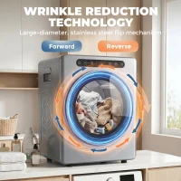 HOMCOM 5 kg Compact 40-60℃  Tumble Dryer - Silver Tone(m-6)