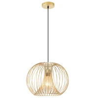 HOMCOM Lustre suspension design filaire dorée Ø 37 x 150 cm métal doré(m-12)