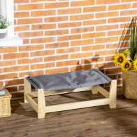 PawHut Cama Elevada para Perros Cama para Mascotas Medianas y Pequeñas con Cojín Carga 8 kg 70x40x25 cm Gris(m-10)