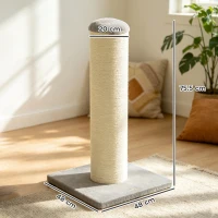 PawHut Cat Scratching Post, 76cm Tall Scratch Post for Indoor Kittens, Cat Scratcher with Stable Base(m-3)