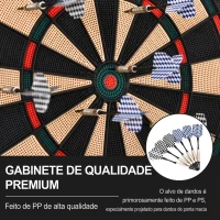 HOMCOM Alvo Eletrónico com 6 Dardos e 30 Pontas, Ecrã LCD, 26 Jogos e 185 Variações, para 8 Jogadores(m-7)