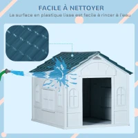 PawHut Niche pour chien chenil à l'extérieur en PP blanc pour chiens de petite et moyenne taille - 65 x 75,7 x 63 cm(m-5)