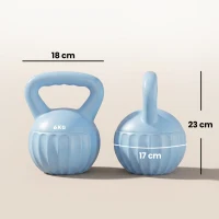 SPORTNOW Kettlebell for Strength Training Kettle Bell with Non-Slip Handle 6 kg Blue(m-3)