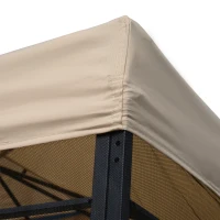 Outsunny Partytent voor in de tuin paviljoen partytent feesttent tuintent met 4 schappen 3 x 3 m(m-8)