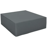 Outsunny 205x192cm Outdoor Garden Rattan Furniture Protective Cover Water UV Resistant Grey(m-1)