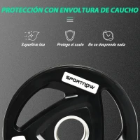 SPORTNOW Juego de 2 Discos de Pesas Olímpicas de 5 kg con Orificio de 5 cm para Entrenamiento de Fuerza Ø24x3,5 cm Negro(m-6)