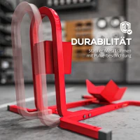 HOMCOM Motorstandaard voor 17-21", 430-530 mm voorwiel, instelbaar, van metaal Rood(m-5)