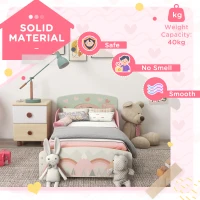 ZONEKIZ Toddler Bed Frame, Kids Bedroom Furniture for Ages 3-6 Years, Pink(m-6)