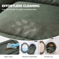 PawHut Waterproof Dog Bed, Foldable Pet Bed with Anti-Slip Bottom, Machine Washable for Small Puppies and Cats, 90 x 60 x 5 cm(m-5)