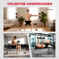 HOMCOM Hanteln mit gerändeltem Griff, Kurzhantel aus Gusseisen, 1 x 20kg, Kurzhanteln für Männer und Frauen, Dumbbell für Zuhause, Fitnessstudio, Krafttraining(m-6)