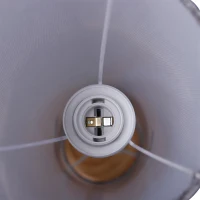 HOMCOM Lámpara de Pie Lámpara de Salón con Casquillo Máx. 40 W E27 Pantalla de Lino y Marco de Metal Ø15x120 cm Gris(m-7)