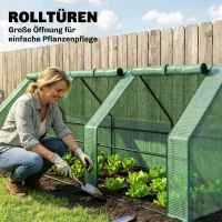 Outsunny Kas tomatenkas plantenkas met raam koude kas kweekkas groen(m-5)
