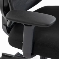 HOMCOM Mesh Desk Chair with 3D Armrests, Ergonomic Office Chair with Rotatable Headrest, Black(m-13)