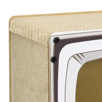 PawHut TV-Shaped Scratching Board with Scratcher, Catnip, Toy Rat, Cat Scratcher for Indoor Cats, 43 x 23 x 32.5cm(m-11)