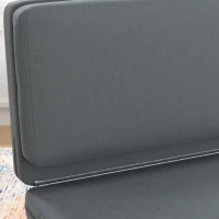 HOMCOM 3-in-1 faltbarer Relaxsessel, Gästematratze, teilbar, 138 cm breit, Dunkelgrau(m-7)