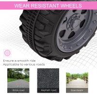 HOMCOM 6V Kids Electric Ride on Car Toddlers Quad Bike All Terrain Vehicle Toy With Music for 18-36 months Pink(m-7)
