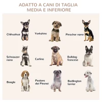 PawHut Casetta per Cani Taglia Media con 2 Porte Bloccabili, Gabbia in Acciaio e MDF, 80x50x56.5 cm, Bianco(m-6)