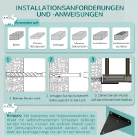 PawHut Katzenkletterwand, Katzenregal, Hängebrücke, 96 cm x 20 cm x 25,5 cm, Braun(m-6)