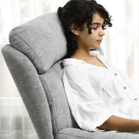 HOMCOM draaibare loungestoel voor de woonkamer, brede zitting, dikke kussens, comfortabele relaxstoel in chenille-look, waterafstotend, ideale leesstoel voor het slaapkamer, grijs(m-8)