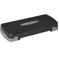 HOMCOM Stepboard aerobic fitness stepper hometrainer in hoogte verstelbaar sport zwart(m-10)