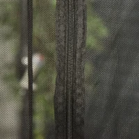 Outsunny Muggengaas voor parasol vliegennet klamboe zwart Ø3 m met slang(m-8)