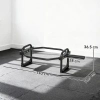 SPORTNOW Olympic Trap Bar, 2" Hex Barbell Bar with 300kg Capacity for Deadlifts, Shrugs, Squats and Farmer Walks(m-3)