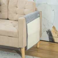 PawHut Set 2 Tiragraffi per Gatti da Divano in Sisal e Poliestere, 130x45cm - Grigio(m-10)