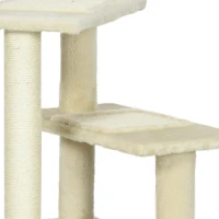Krabpaal PawHut met sisalpalen, krabpaal voor katten, klimboom voor katten, kattenboom, lichtgrijs, 50 x 50 x 100 cm kattenkrabpaal sisalpalen kattenboom beige | Aosom.nl(m-12)