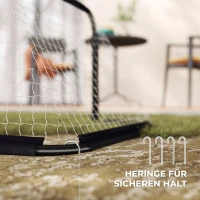 HOMCOM Voetbaldoel-set, 2 opvouwbare mini-doelen, metalen frame, incl. gereedschap, 90 x 36 x 60 cm, zwart(m-5)