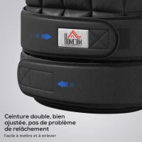 HOMCOM Gilet Lesté Réglable Veste Lestée 20 Kg Max. Poids Amovibles Entrainement Musculation Exercice Boxe Oxford Noir(m-6)