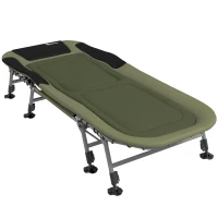 Outsunny Campingliege Campingbett Feldbett, 200 x 85 x 40-55 cm, Grün(m-1)