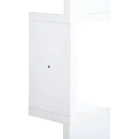 HOMCOM wandstelling hangplank boekenplank hoekplank zigzagplank kantoorplank hout 2 kleur(m-8)
